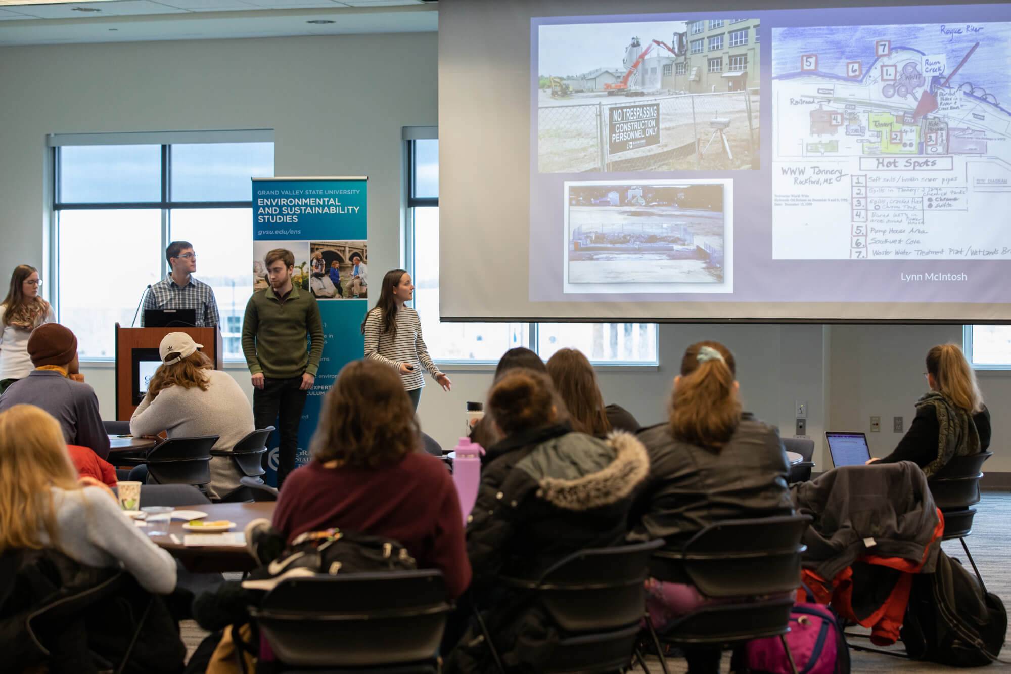 Students present at the Sustainability Showcase in November